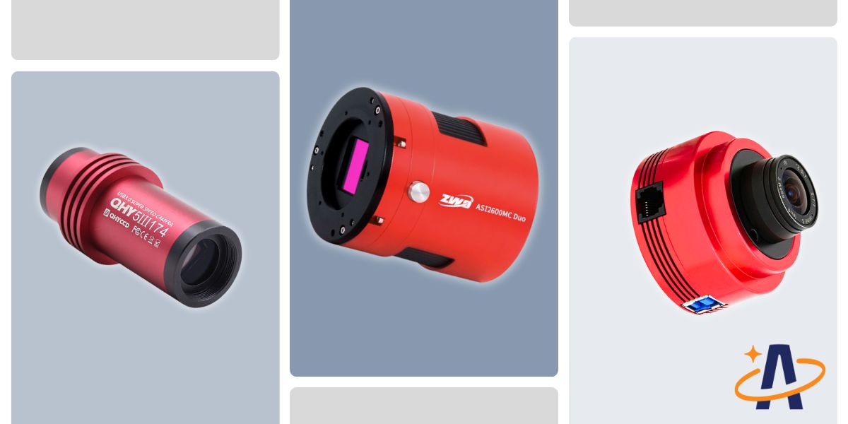 QHY Guide Camera, ZWO 2600 DUO camera and a ZWO planetary camera