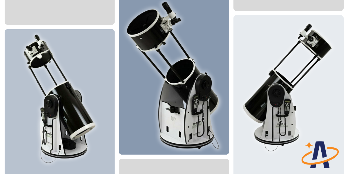 Black Truss Tube Dosbonians on a White base that swivals with hand controller and motor.