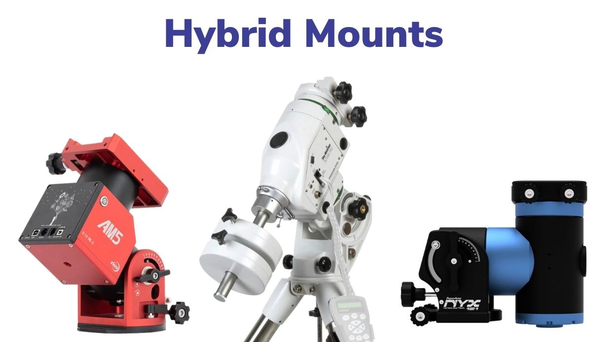 A few different hybrid mounts for telescopes