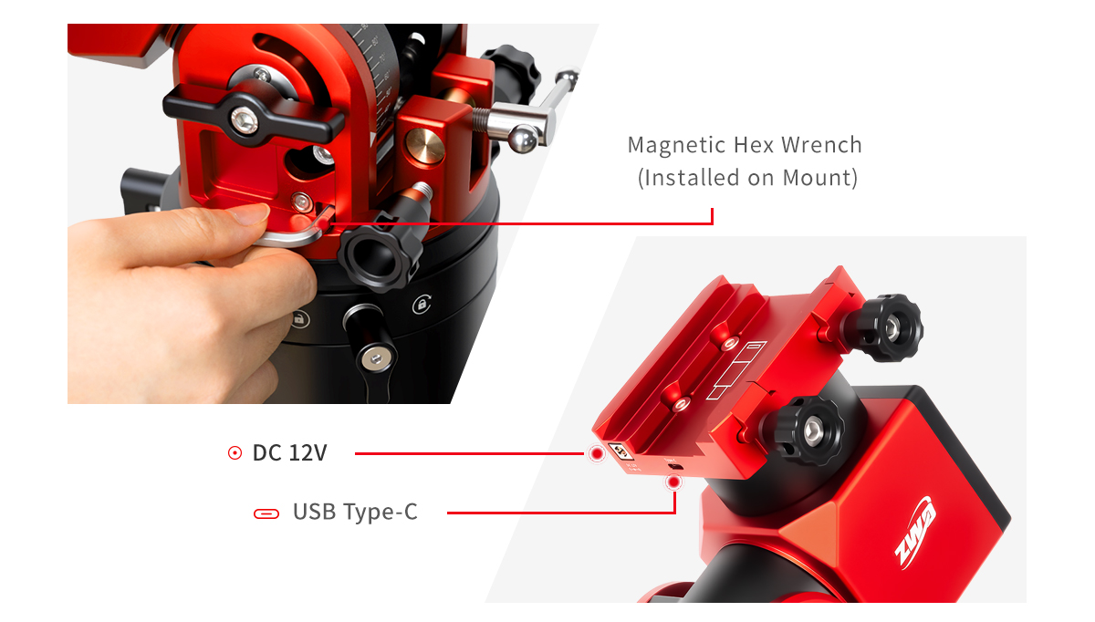 ZWO AM3N -  Integrated Type-C and DC Power Ports