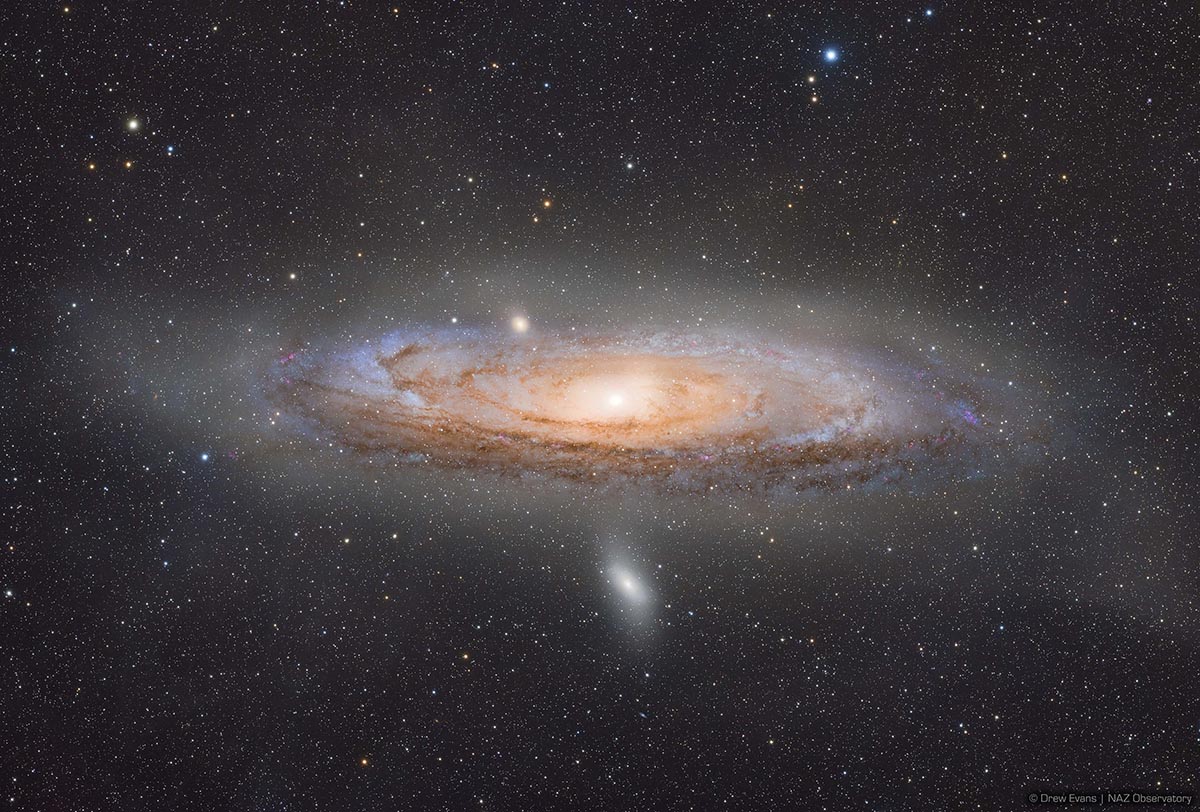 The Andromeda Galaxy taken with the Askar SQA106 and a full frame sensor camera by Drew Evans