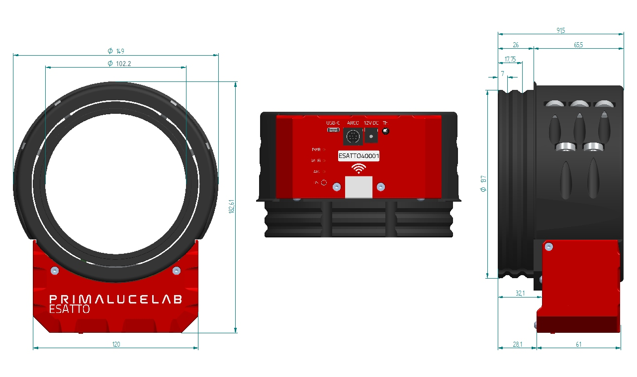 ESATTO 4" dimensions