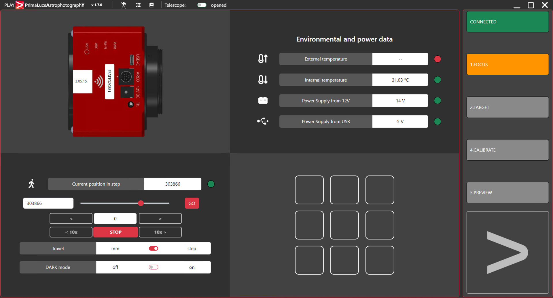 PLAY software screenshot