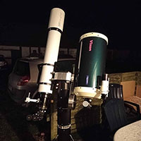 TTS-160 Panther Lite mounted with two telescopes