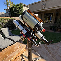 TTS-160 Panther Lite mounted with three telescopes
