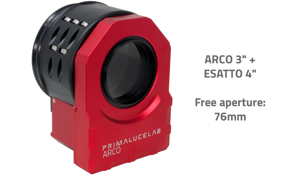 ARCO 3" rotator connected to ESATTO 4" microfocuser with adapter