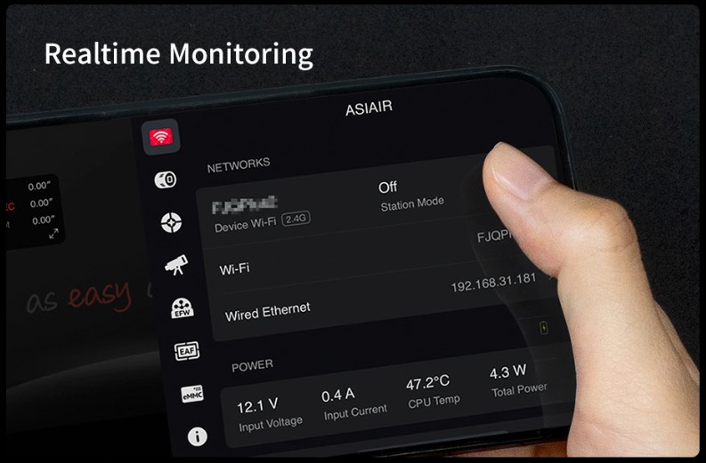 ZWO ASIAIR Plus gives you real-time monitoring.