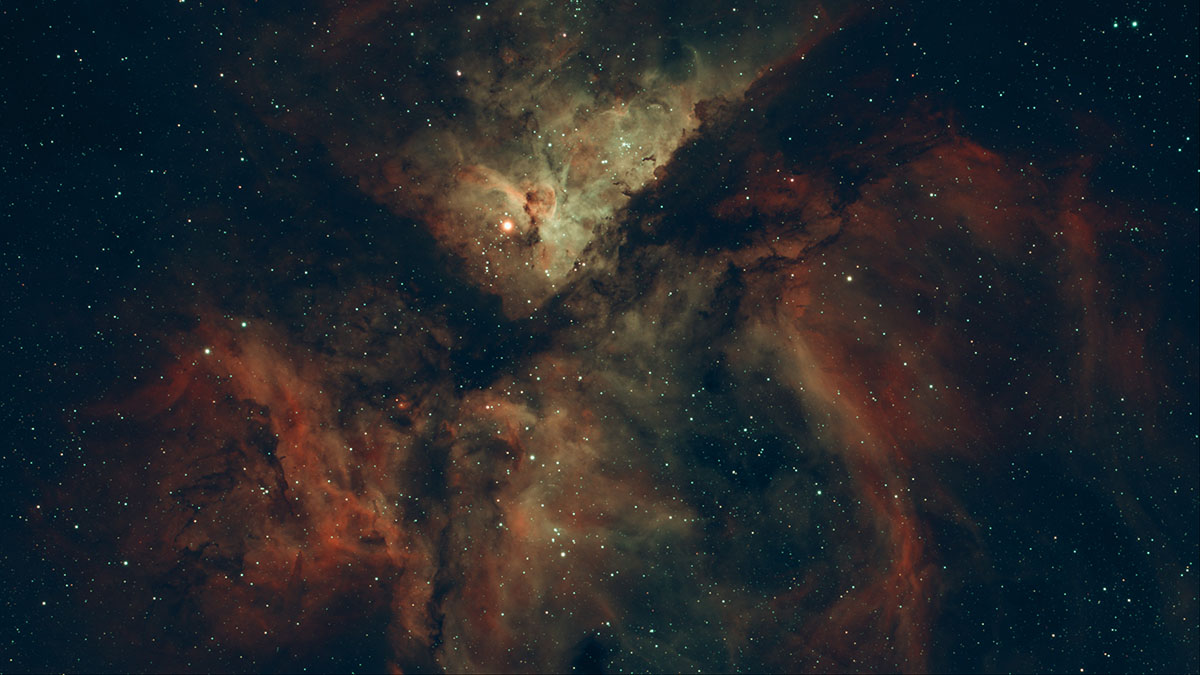 Sample image of the ZWO ASI585MC Pro: The Carina Nebula by Simon Lewis of Astroworkz