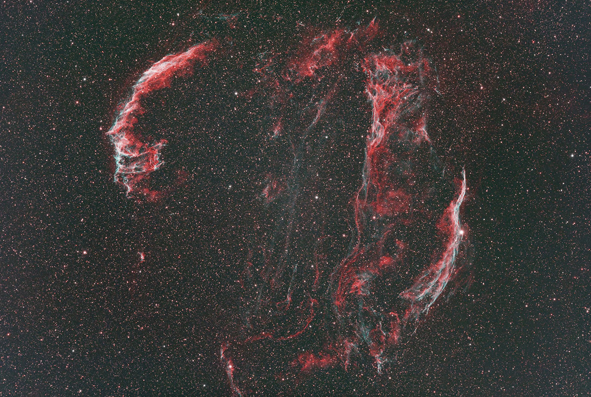 The Veil Nebula taken with the Founder Optics Draco 62 by AstroBlender / Cody Peterson