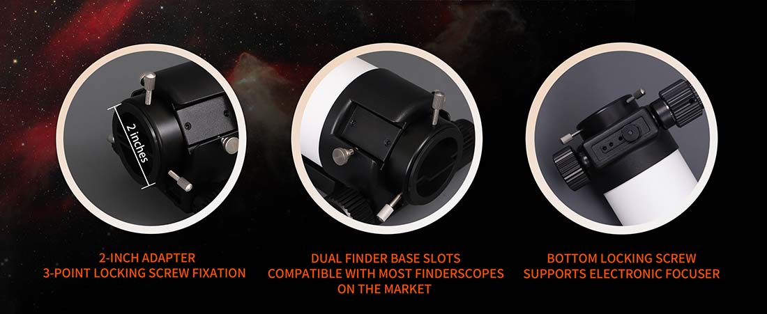 The Askar 80ED is compatible with the ZWO EAF and features a 10:1 fine-tune focuser