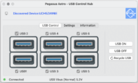 Standalone Software for both OSX and Windows - Pegasus Astro USB Hub
